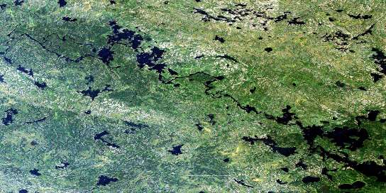 Horseshoe Lake Satellite Map 053D04 at 1:50,000 scale - National Topographic System of Canada (NTS) - Orthophoto