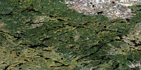Cobham Lake Satellite Map 053D15 at 1:50,000 scale - National Topographic System of Canada (NTS) - Orthophoto