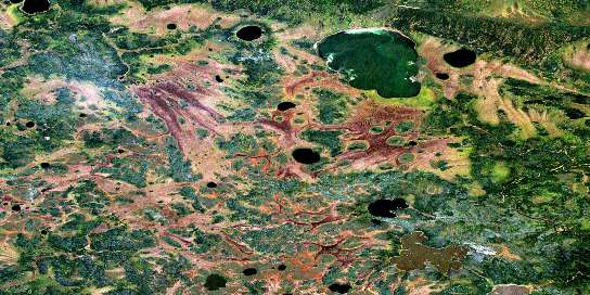 Air photo: Hudwin Lake Satellite Image map 053E04 at 1:50,000 Scale