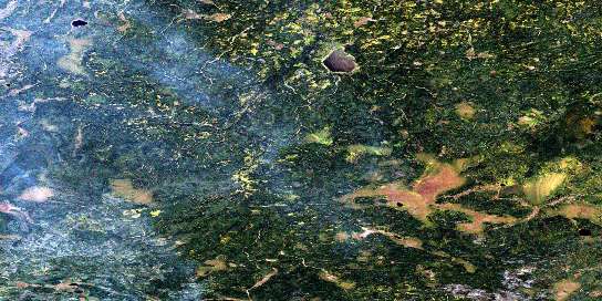 Air photo: Oasis Lake Satellite Image map 053E08 at 1:50,000 Scale