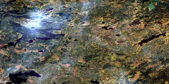 Air photo: Wass Lake Satellite Image map 053E11 at 1:50,000 Scale