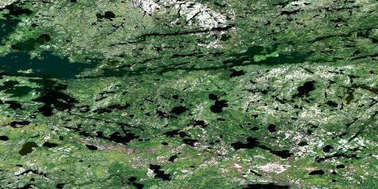 Kakinokamak Lake Satellite Map 053E13 at 1:50,000 scale - National Topographic System of Canada (NTS) - Orthophoto