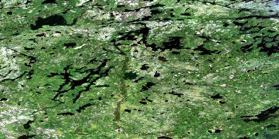 Dobbs Lake Satellite Map 053E14 at 1:50,000 scale - National Topographic System of Canada (NTS) - Orthophoto