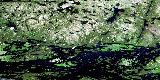 York Lake Satellite Map 053E16 at 1:50,000 scale - National Topographic System of Canada (NTS) - Orthophoto