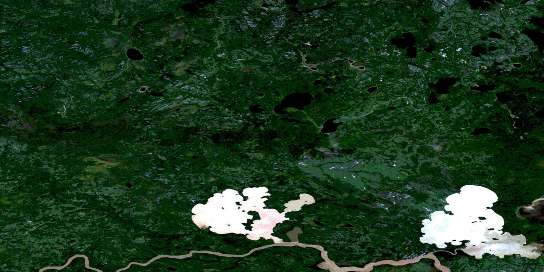 Angekum Lake Satellite Map 053F05 at 1:50,000 scale - National Topographic System of Canada (NTS) - Orthophoto