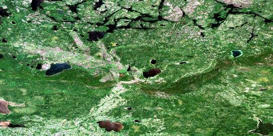 Air photo: Peekwachana Lake Satellite Image map 053F06 at 1:50,000 Scale