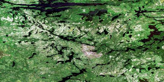 Hayward Lake Satellite Map 053F12 at 1:50,000 scale - National Topographic System of Canada (NTS) - Orthophoto