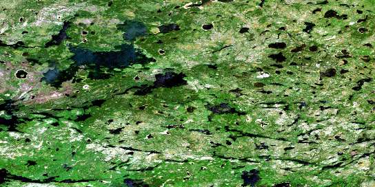 Angling Lake Satellite Map 053F13 at 1:50,000 scale - National Topographic System of Canada (NTS) - Orthophoto
