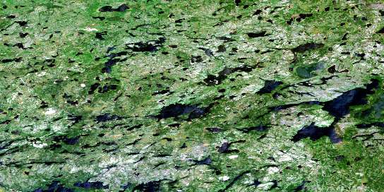 Seeber Lake Satellite Map 053F14 at 1:50,000 scale - National Topographic System of Canada (NTS) - Orthophoto