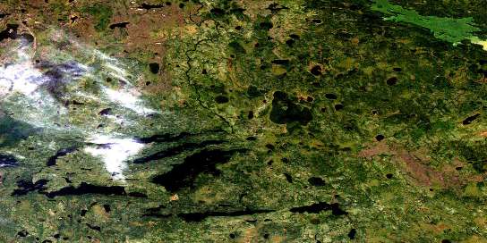 Air photo: Pullan Lake Satellite Image map 053F15 at 1:50,000 Scale