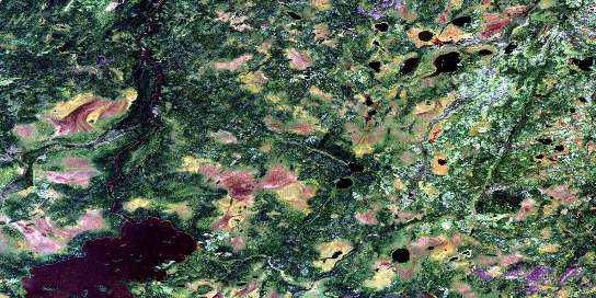Sakwaso Lake Satellite Map 053G04 at 1:50,000 scale - National Topographic System of Canada (NTS) - Orthophoto