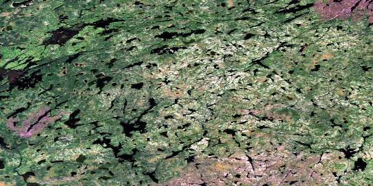 Air photo: Bearbone Lake Satellite Image map 053G10 at 1:50,000 Scale