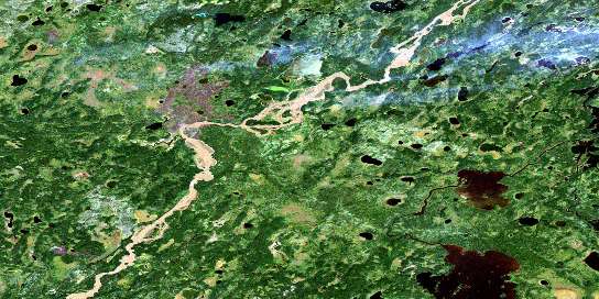 Air photo: Asipoquobah Lake Satellite Image map 053G11 at 1:50,000 Scale