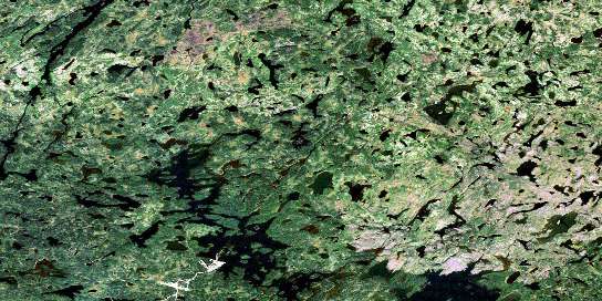 Kingfisher Lake Satellite Map 053H04 at 1:50,000 scale - National Topographic System of Canada (NTS) - Orthophoto