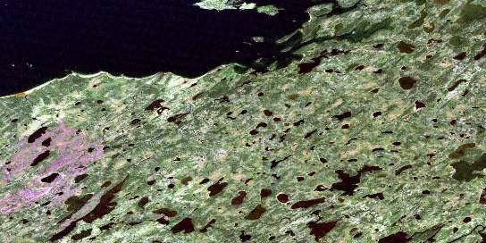 Nemeigusabins Lake Satellite Map 053H12 at 1:50,000 scale - National Topographic System of Canada (NTS) - Orthophoto