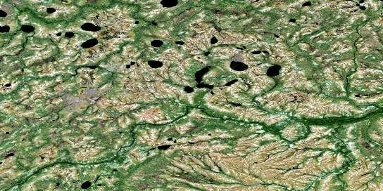 No Title Satellite Map 053I07 at 1:50,000 scale - National Topographic System of Canada (NTS) - Orthophoto