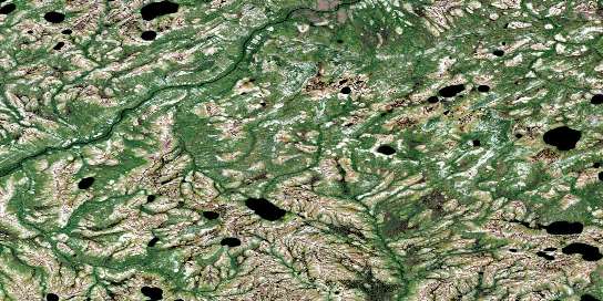 No Title Satellite Map 053I08 at 1:50,000 scale - National Topographic System of Canada (NTS) - Orthophoto