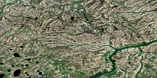 Fat River Satellite Map 053I09 at 1:50,000 scale - National Topographic System of Canada (NTS) - Orthophoto
