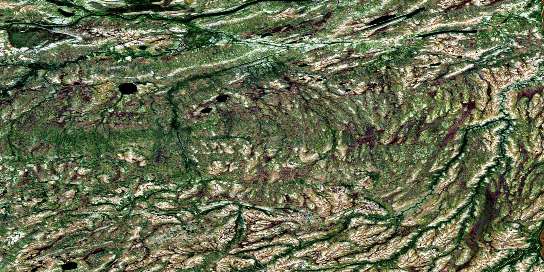 No Title Satellite Map 053I14 at 1:50,000 scale - National Topographic System of Canada (NTS) - Orthophoto