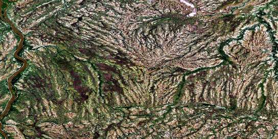 No Title Satellite Map 053I15 at 1:50,000 scale - National Topographic System of Canada (NTS) - Orthophoto