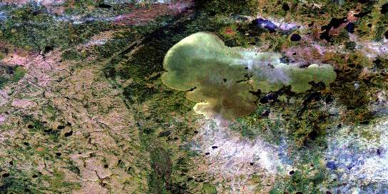 Air photo: Little Sachigo Lake Satellite Image map 053K01 at 1:50,000 Scale