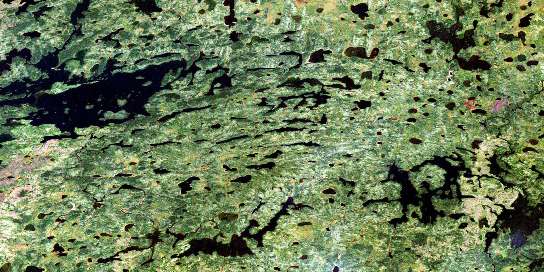 Makataysip Lake Satellite Map 053K06 at 1:50,000 scale - National Topographic System of Canada (NTS) - Orthophoto