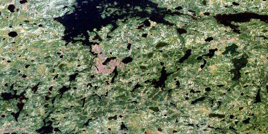 Edmund Lake Satellite Map 053K11 at 1:50,000 scale - National Topographic System of Canada (NTS) - Orthophoto