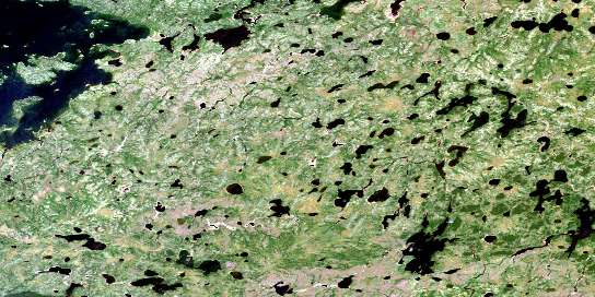 Pesanapisko Lake Satellite Map 053K12 at 1:50,000 scale - National Topographic System of Canada (NTS) - Orthophoto