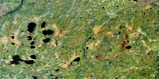 Atikamaykus Lake Satellite Map 053K15 at 1:50,000 scale - National Topographic System of Canada (NTS) - Orthophoto