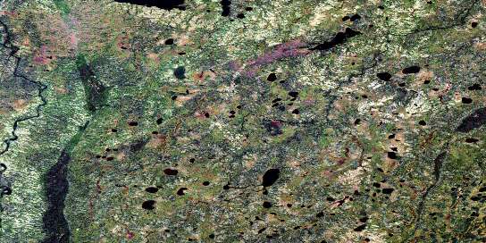 Umisko Lake Satellite Map 053K16 at 1:50,000 scale - National Topographic System of Canada (NTS) - Orthophoto