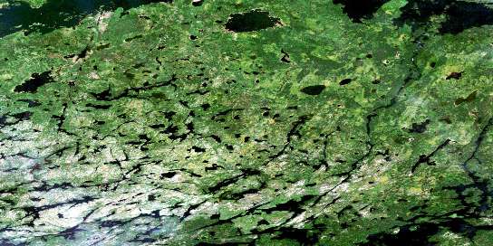 Kakeenukamak Lake Satellite Map 053L02 at 1:50,000 scale - National Topographic System of Canada (NTS) - Orthophoto