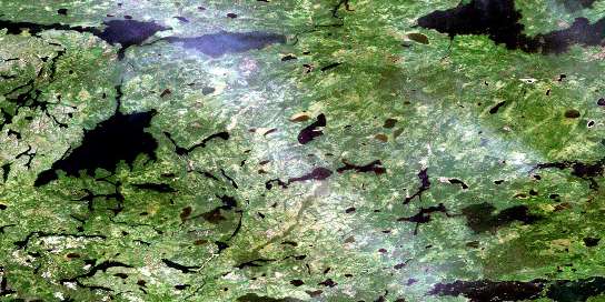 Joint Lake Satellite Map 053L06 at 1:50,000 scale - National Topographic System of Canada (NTS) - Orthophoto