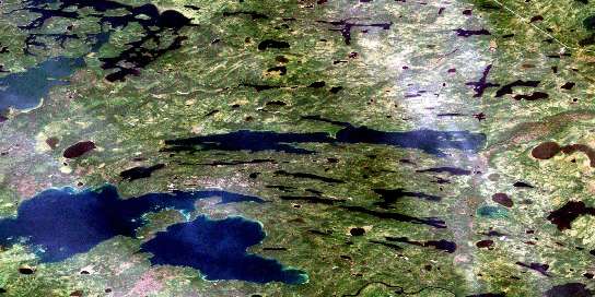 Munro Lake Satellite Map 053L11 at 1:50,000 scale - National Topographic System of Canada (NTS) - Orthophoto