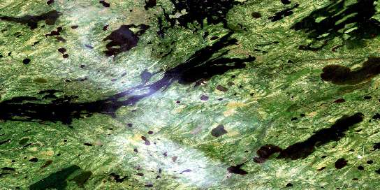 Air photo: Knee Lake Satellite Image map 053L15 at 1:50,000 Scale