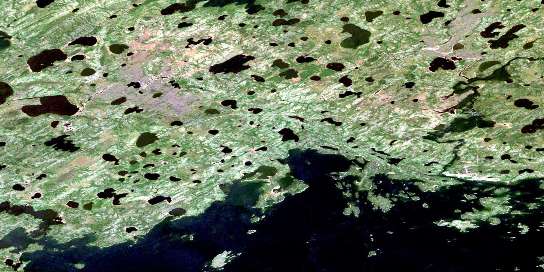 Air photo: Mcivor Lake Satellite Image map 053L16 at 1:50,000 Scale
