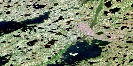 Makakaysip Lake Satellite Map 053M01 at 1:50,000 scale - National Topographic System of Canada (NTS) - Orthophoto