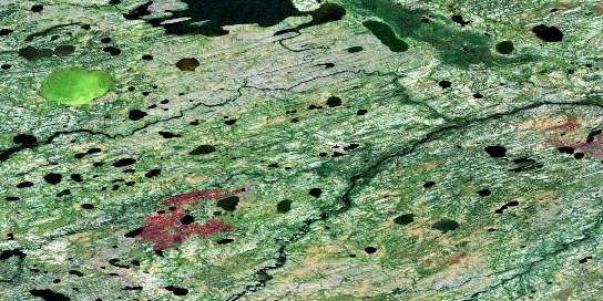 Hawes Lake Satellite Map 053M15 at 1:50,000 scale - National Topographic System of Canada (NTS) - Orthophoto