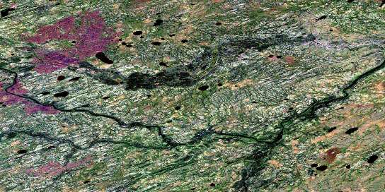 Couture Lake Satellite Map 053M16 at 1:50,000 scale - National Topographic System of Canada (NTS) - Orthophoto