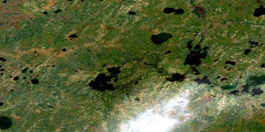 White Goose Lake Satellite Map 053N03 at 1:50,000 scale - National Topographic System of Canada (NTS) - Orthophoto
