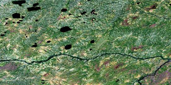 South Opuskiamishes Satellite Map 053N07 at 1:50,000 scale - National Topographic System of Canada (NTS) - Orthophoto
