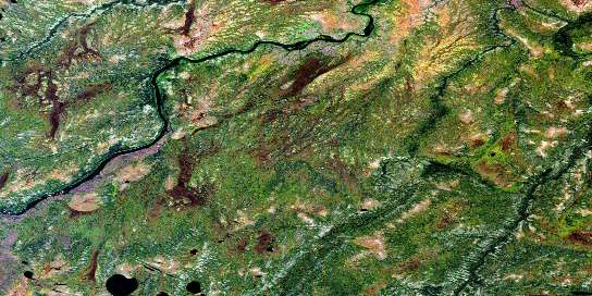 No Title Satellite Map 053N08 at 1:50,000 scale - National Topographic System of Canada (NTS) - Orthophoto