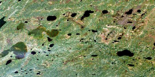 East Niska Lake Satellite Map 053N10 at 1:50,000 scale - National Topographic System of Canada (NTS) - Orthophoto
