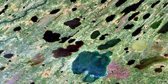Michiskan Lake Satellite Map 053N11 at 1:50,000 scale - National Topographic System of Canada (NTS) - Orthophoto