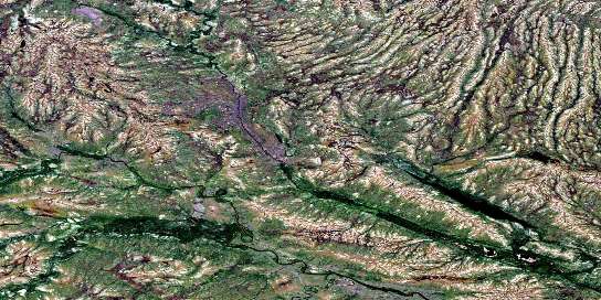 Whitefish Lake Satellite Map 053P04 at 1:50,000 scale - National Topographic System of Canada (NTS) - Orthophoto