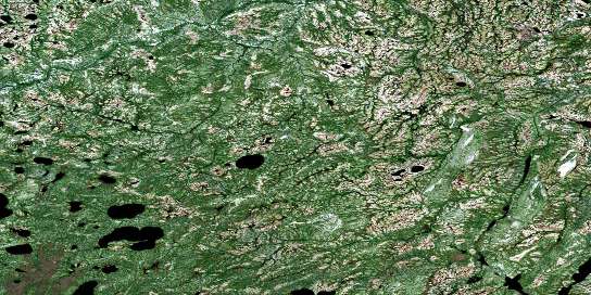 Niskibi Lake Satellite Map 053P13 at 1:50,000 scale - National Topographic System of Canada (NTS) - Orthophoto
