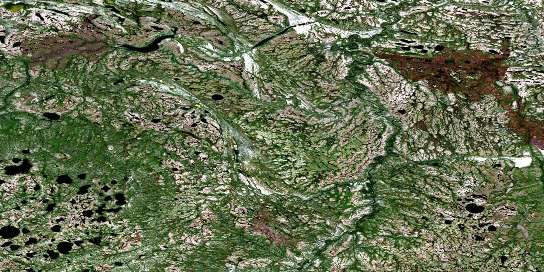 Mansemeigos Creek Satellite Map 054A04 at 1:50,000 scale - National Topographic System of Canada (NTS) - Orthophoto