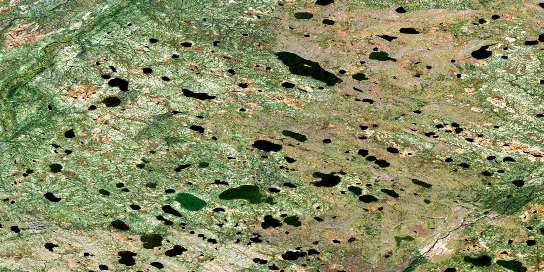 Burgess Lake Satellite Map 054B03 at 1:50,000 scale - National Topographic System of Canada (NTS) - Orthophoto