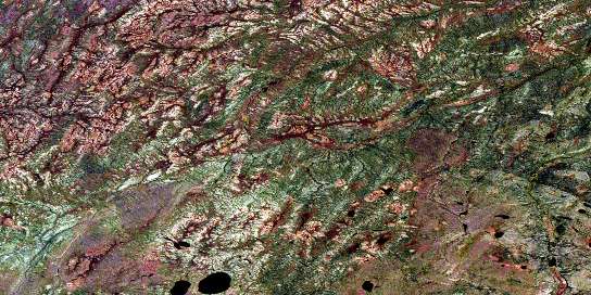 Pryor Lake Satellite Map 054B04 at 1:50,000 scale - National Topographic System of Canada (NTS) - Orthophoto