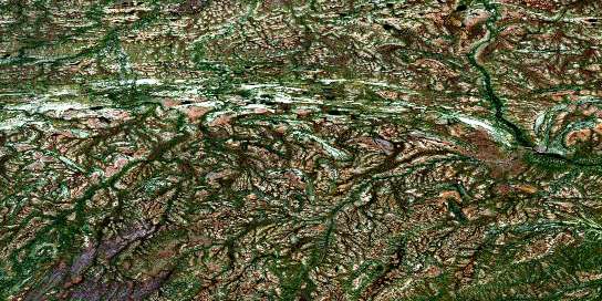 Adie Creek Satellite Map 054B05 at 1:50,000 scale - National Topographic System of Canada (NTS) - Orthophoto