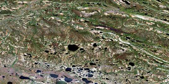 Neufeld Lake Satellite Map 054B09 at 1:50,000 scale - National Topographic System of Canada (NTS) - Orthophoto
